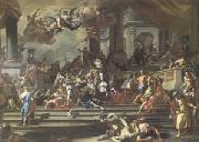 Francesco Solimena Heliodorus Chased from the Temple (mk05) Sweden oil painting artist